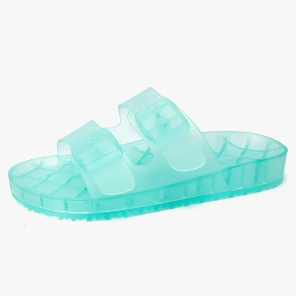 🍉 NWT | NIB • FUNKYMONKEY Women's “Jelly” Sandals • W7 • Aqua/blue - Picture 2 of 16